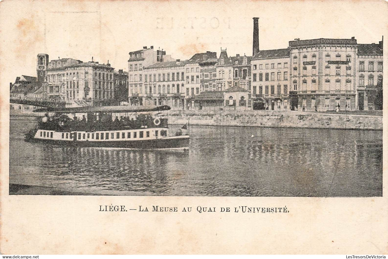 BELGIQUE - Liège - La Meuse Au Quai De L'université - Carte Postale Ancienne - Liege