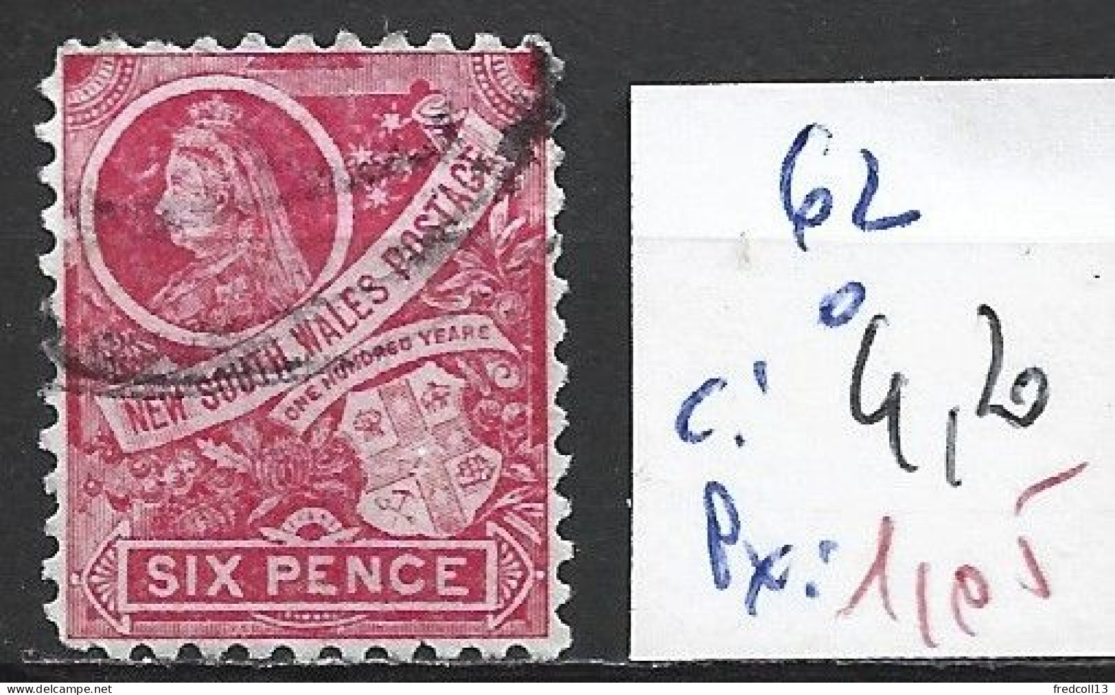 NEW SOUTH WALES 62 Oblitéré Côte 4.20 € - Used Stamps