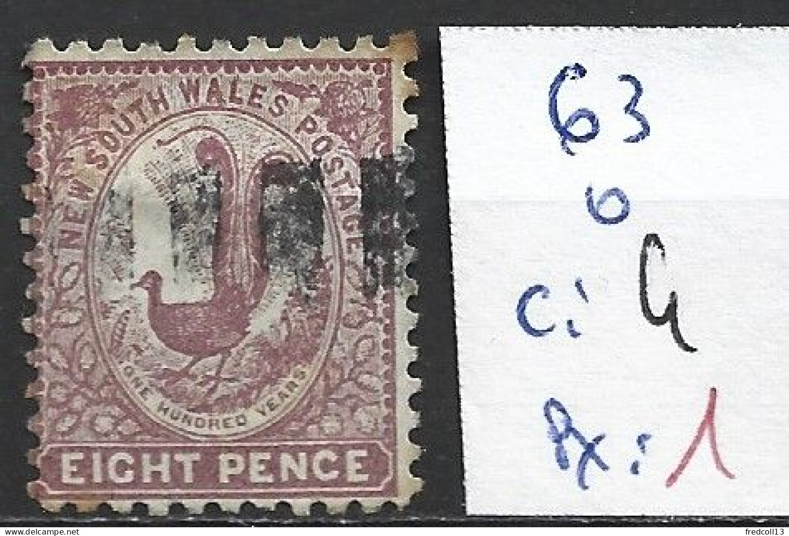 NEW SOUTH WALES 63 Oblitéré Côte 4 € - Used Stamps