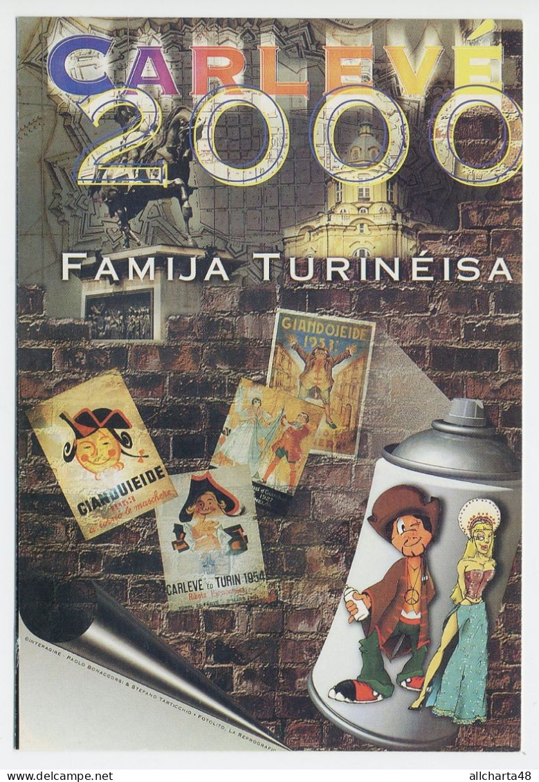 D5751] TORINO CARNEVALE 2000 Carlevé Famija Turinéisa Ediz. Cartolinea - Tentoonstellingen