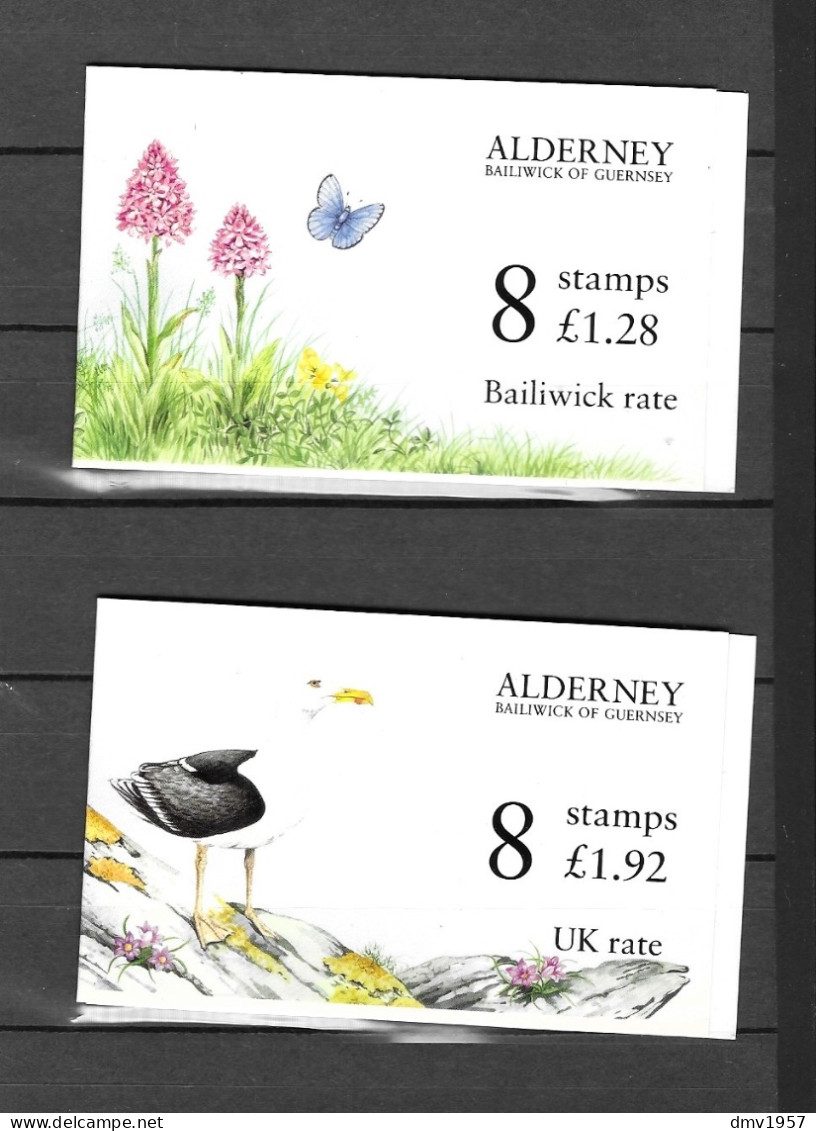 Alderney 1994 MNH Flora & Fauna ASB1/2 Booklets - Alderney