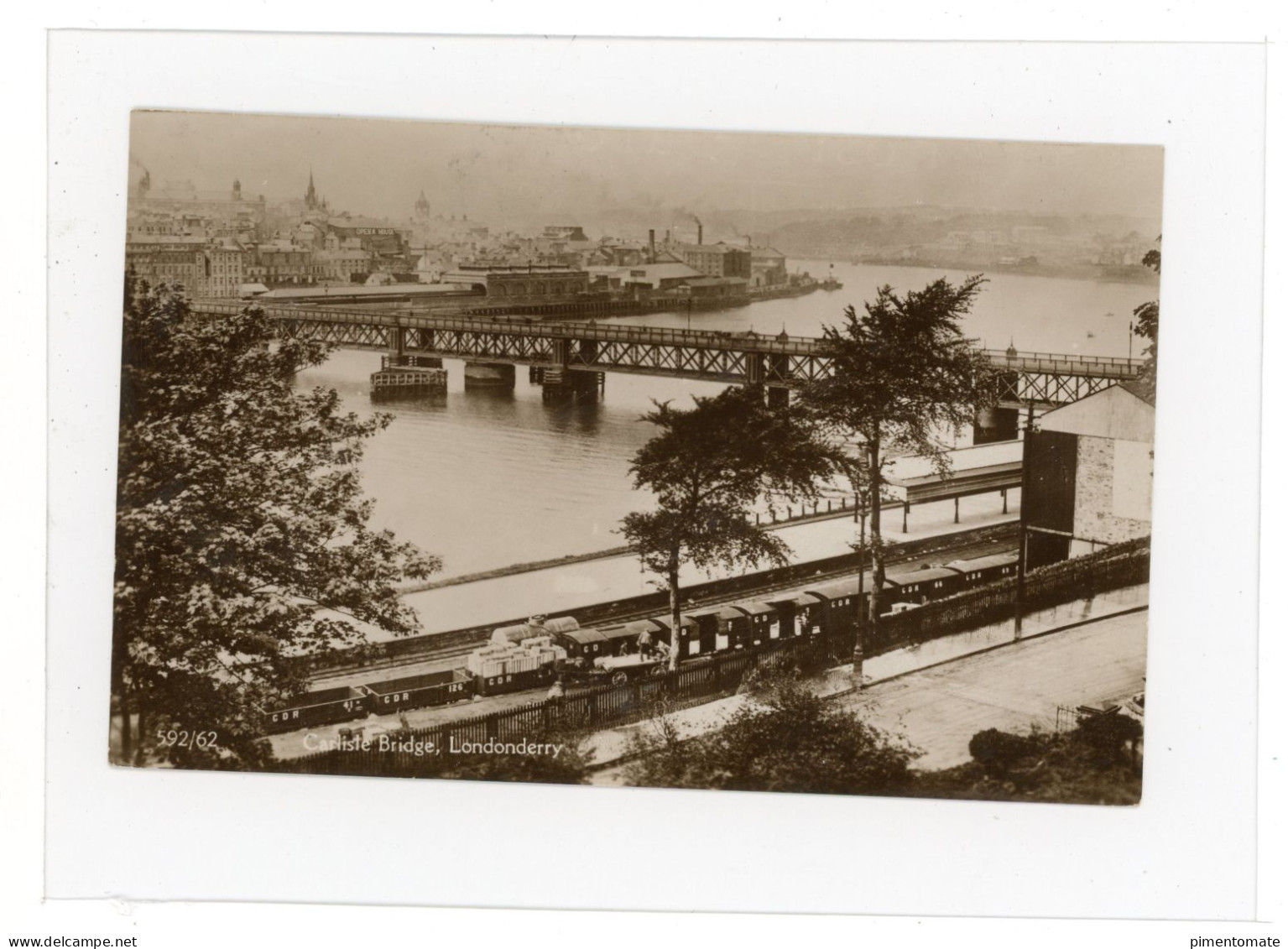 LONDONDERRY CARLILE BRIDGE CHEMIN DE FER RAILWAY 1928 - Londonderry