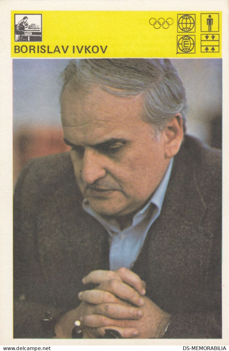 Borislav Ivkov Yugoslavia Chess Trading Card Svijet Sporta - Echecs