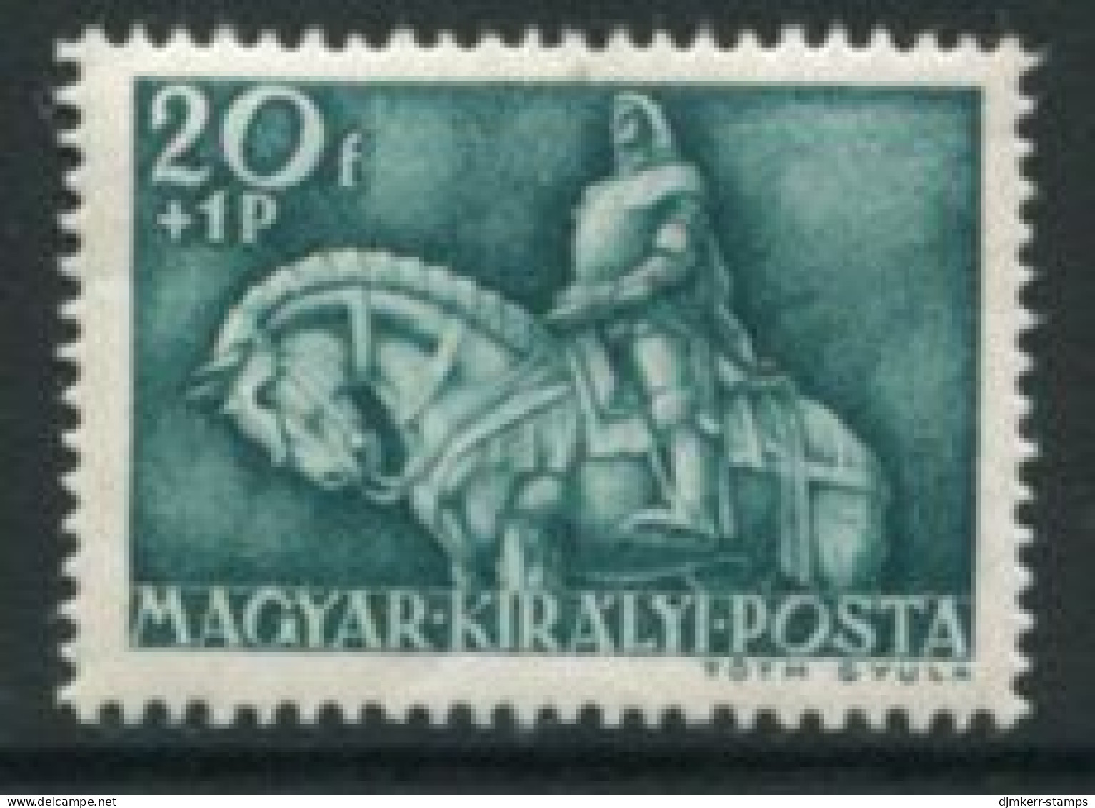 HUNGARY 1940 Hunyadi 500th Anniversary Single Ex Block MNH / **.  Michel 639 - Ongebruikt