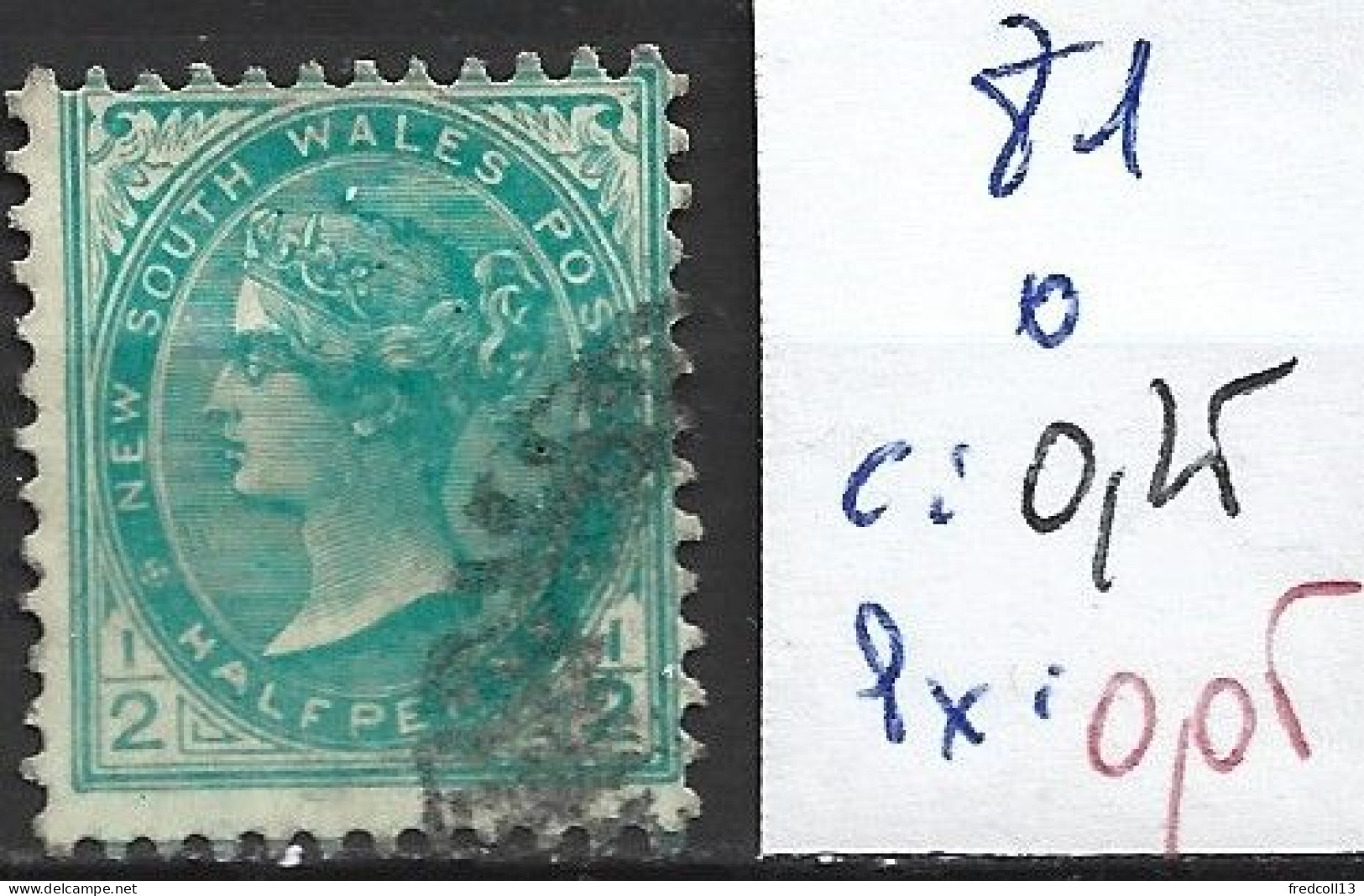 NEW SOUTH WALES 81 Oblitéré Côte 0.25 € - Usati