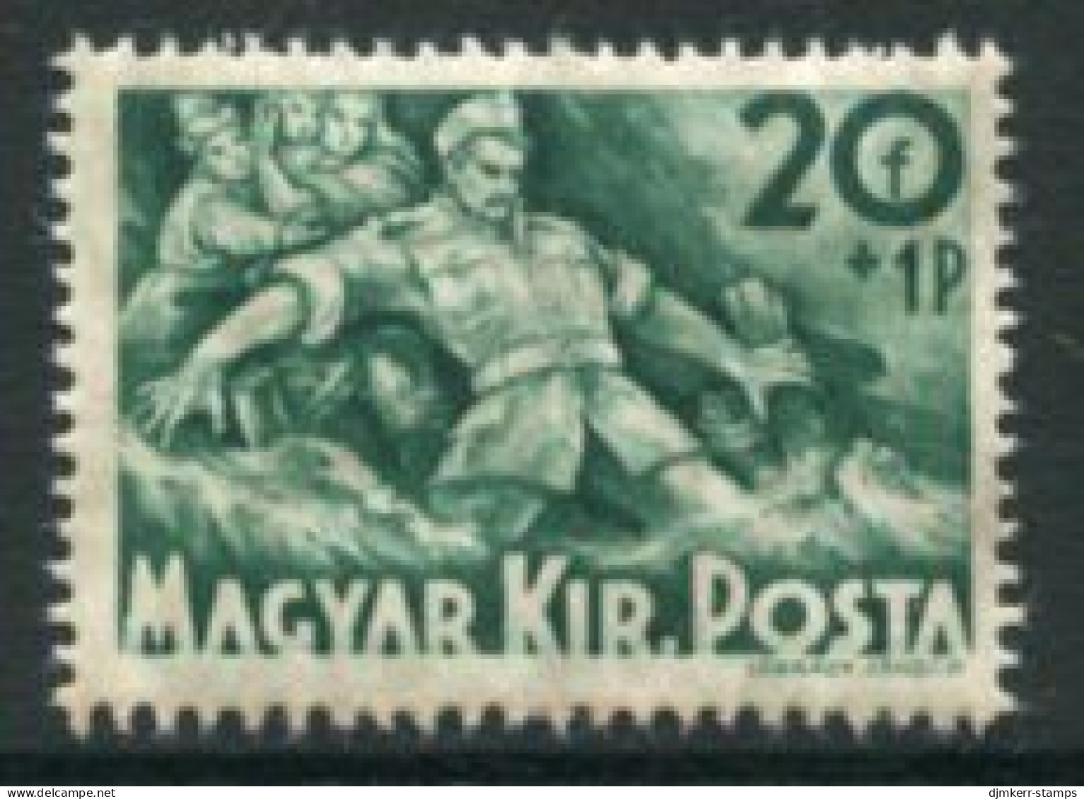 HUNGARY 1940 Flood Relief Single Ex Block MNH / **.  Michel 632 - Ongebruikt