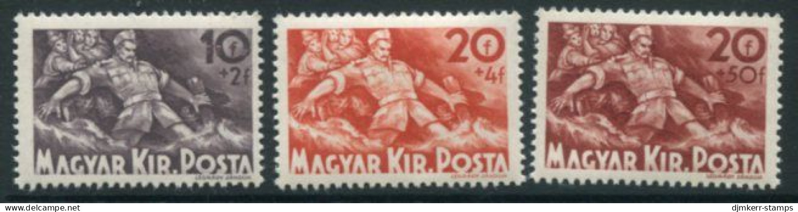 HUNGARY 1940 Flood Relief  MNH / **.  Michel 629-31 - Unused Stamps