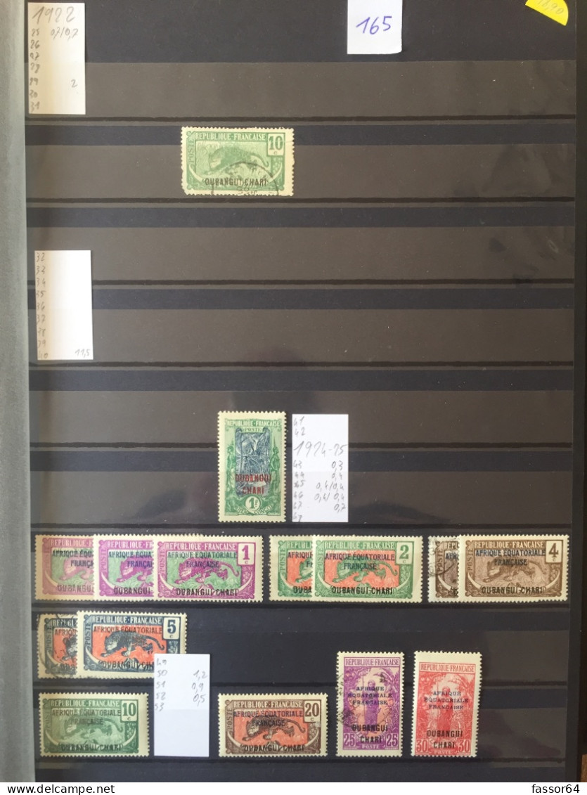 Colonie Française Oubangui Lot 165 Neuf Et Oblitérés 1915/1933 Côte + 140 Euros - Autres & Non Classés