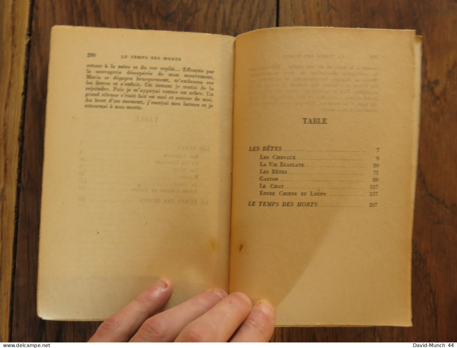 Les bêtes, suivi de Le temps des morts de Pierre Gascar. Gallimard, Nrf. 1954. Exemplaire dédicacé par l'auteur