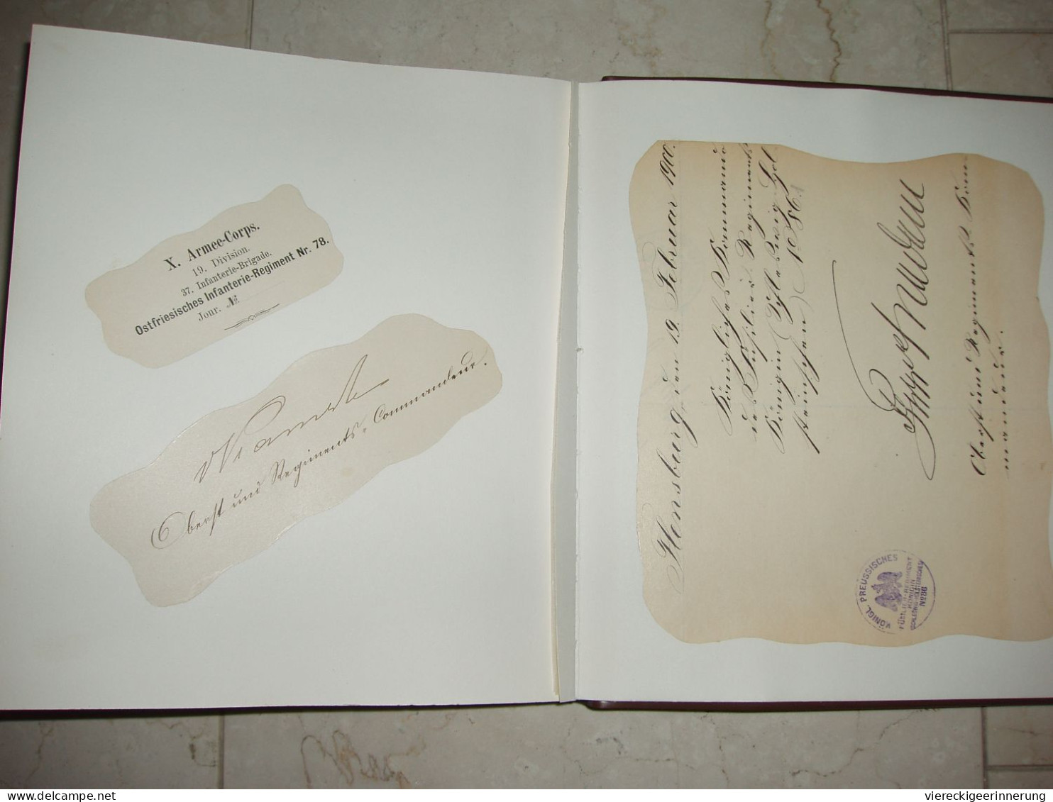 ! 36 Autographen, Autografen Meist Eingeklebt Im Album, Militär, Dt. Reich, 1875-1900 U.a. Generale, Militaria, Hannover - Militaria