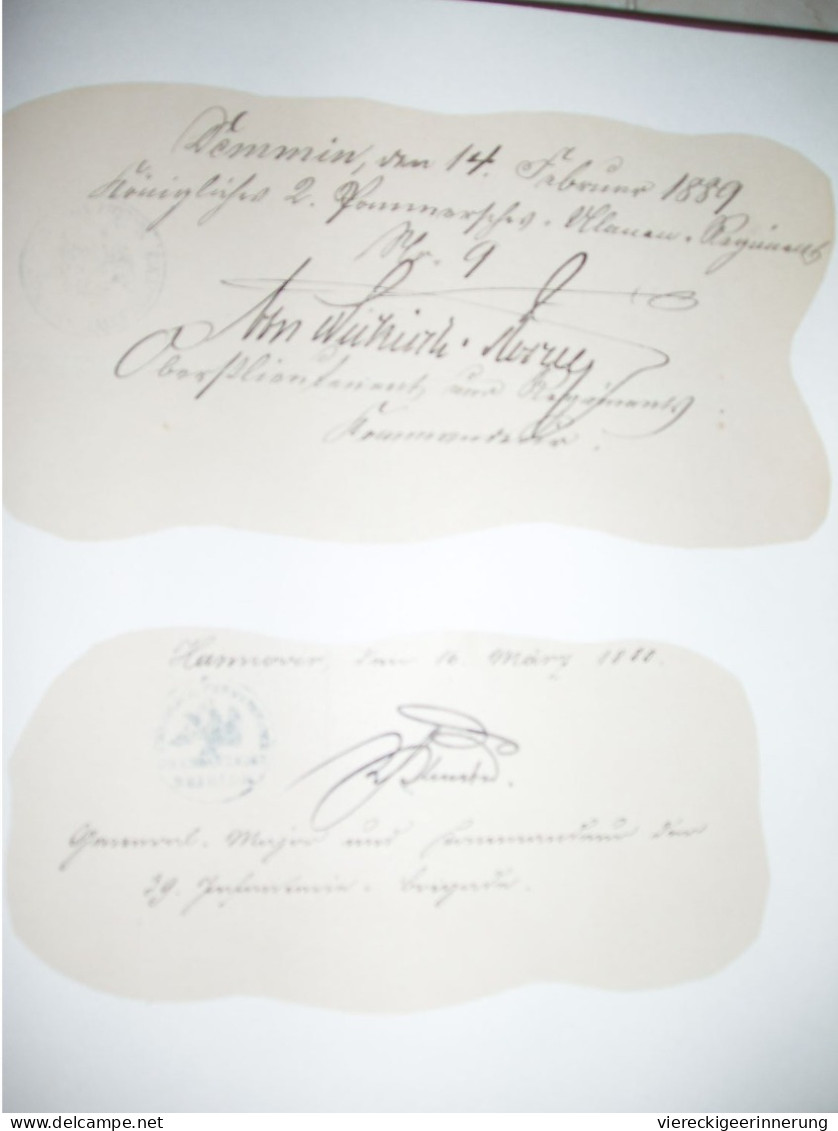 ! 36 Autographen, Autografen Meist Eingeklebt Im Album, Militär, Dt. Reich, 1875-1900 U.a. Generale, Militaria, Hannover - Militaria