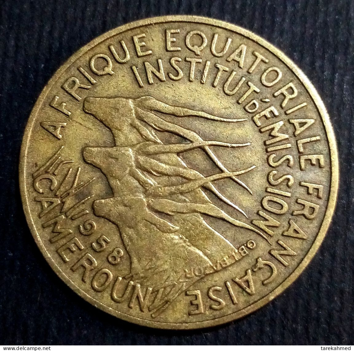 CAMEROUN 1958 - AFRIQUE EQUATORIALE FRANCAISE - 10 FRANCS - KM 11, Perfect, Agouz - Cameroun