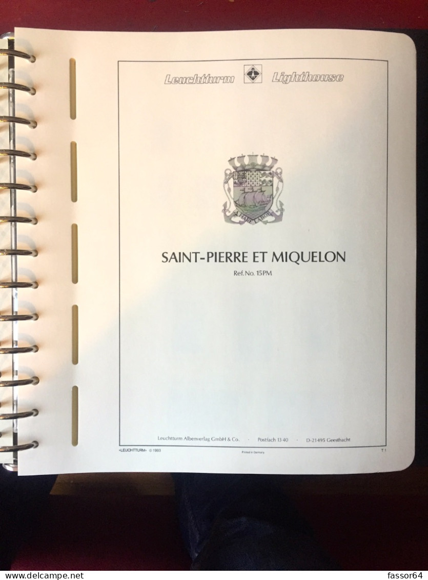 Colonie Française St Pierre Et Miquelon 54 Feuilles Préimprimés Avec Bande Leuchtturm 2003/2008 - Komplettalben