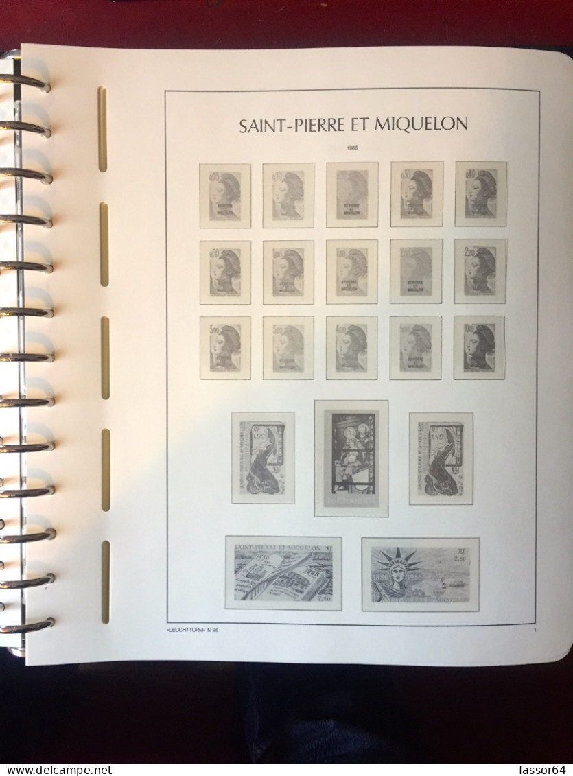 Colonie Française St Pierre Et Miquelon 54 Feuilles Préimprimés Avec Bande Leuchtturm 2003/2008 - Komplettalben