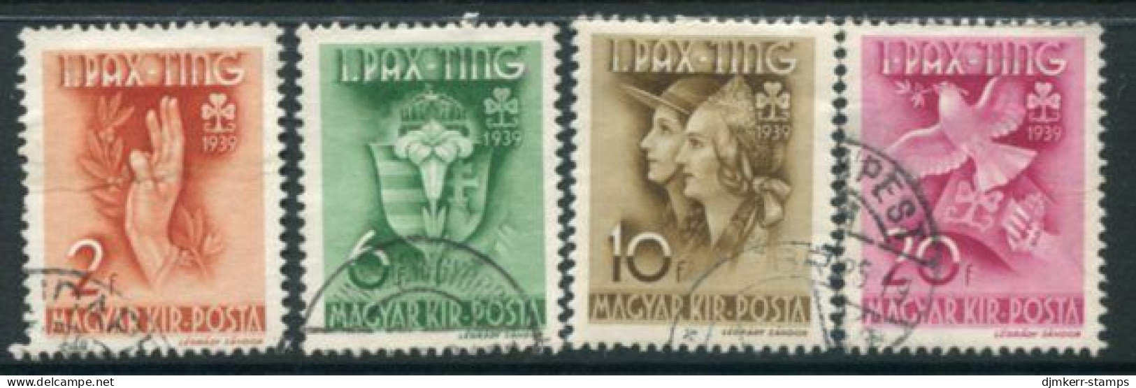 HUNGARY 1939 Scouts Peace Meeting Used.  Michel 612-15 - Used Stamps