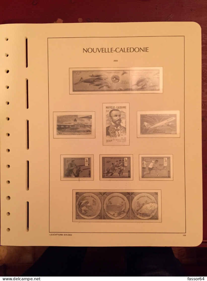 Colonie Française Nouvelle Calédonie  26 Feuilles Préimprimés Avec Bande Leuchtturm 2003/2008 - De Bandas