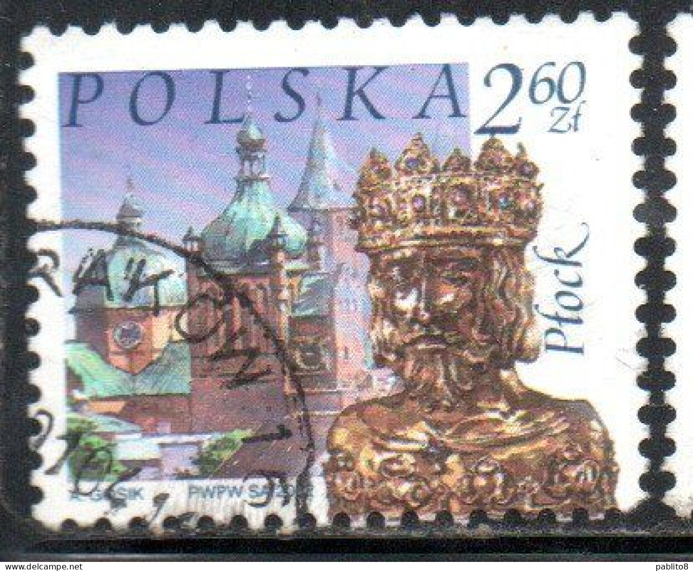 POLONIA POLAND POLSKA 2002 CITY CASTLE RELIQUARY OF ST. SIGISMUND PLOCK 2.60z USATO USED OBLITERE' - Gebraucht