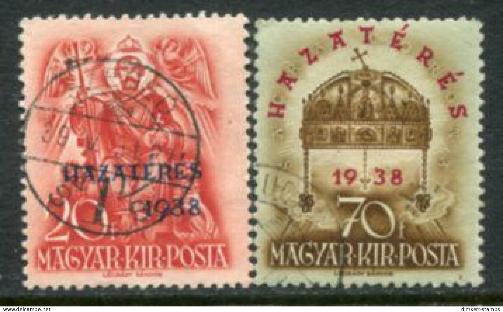 HUNGARY 1938 Recovery Of Territories Used.  Michel 591-92 - Usado