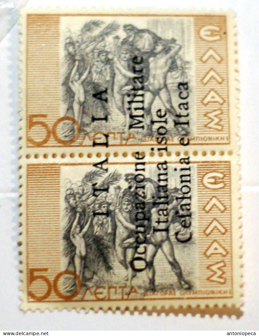 ITALIA, OCCUPAZIONI, ITACA, 1941 , FRANCOBOLLI DI GRECIA 50 L MNH** - Cefalonia & Itaca