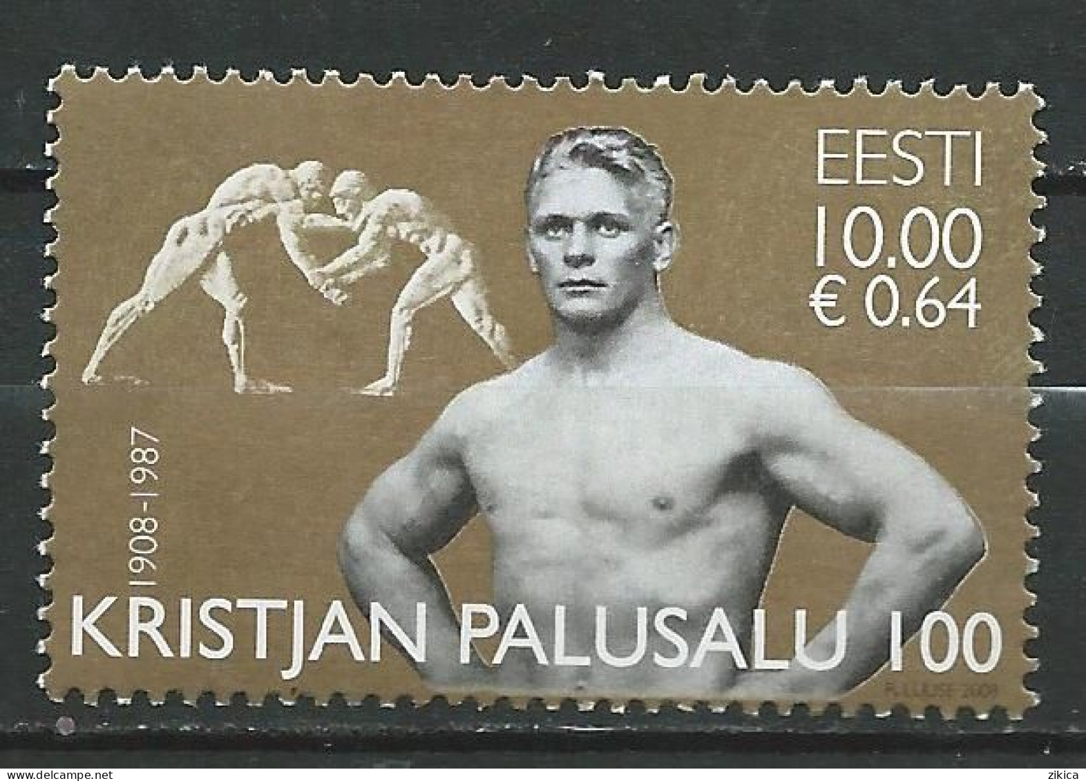 Estonia 2008 The 100th Ann. Of The Birth Of Olympic Champion Kristjan Palusalu. Sport. MNH** - Estland