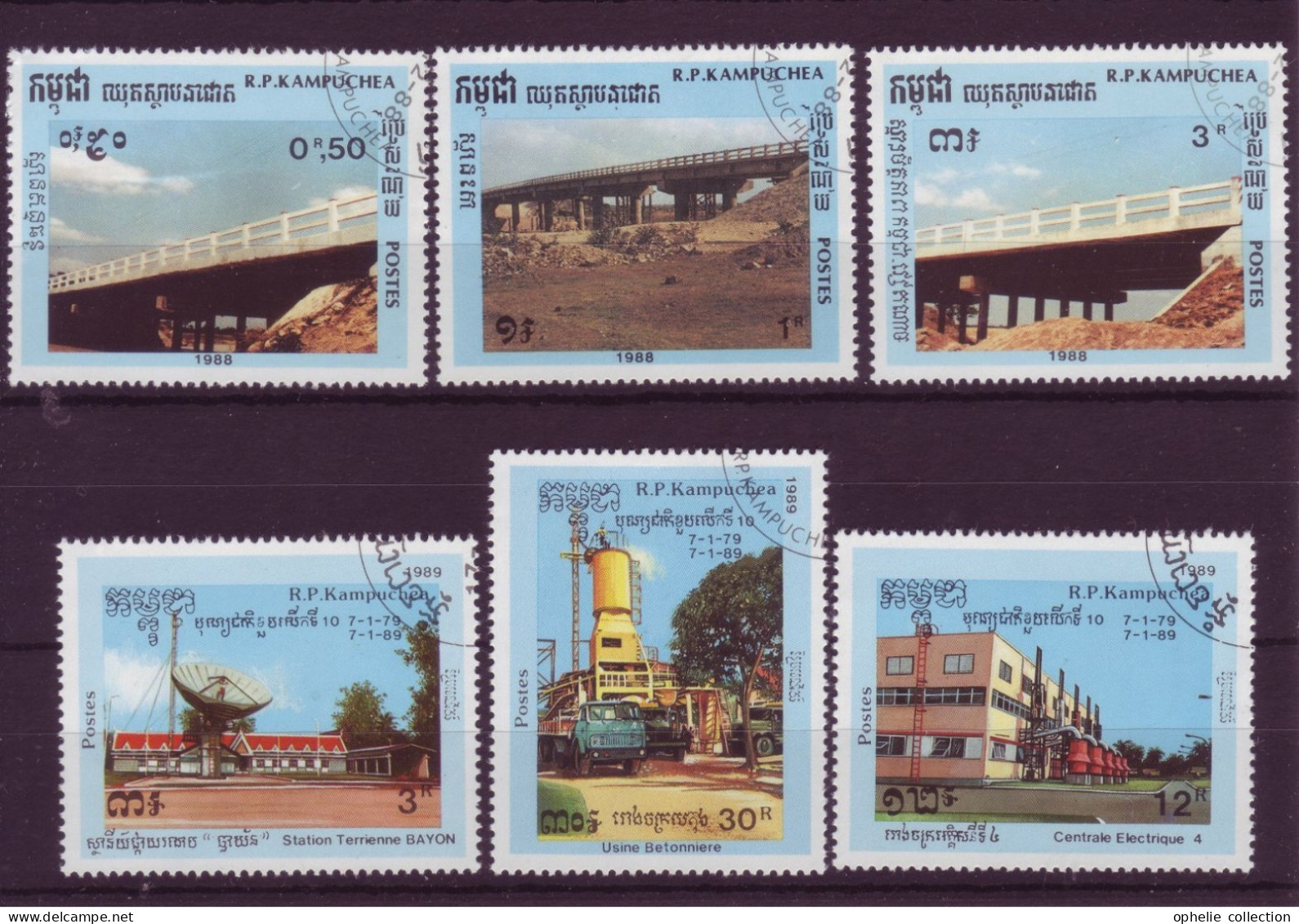 Asie - Kampuchea 1988 - Commémoratifs - 6 Timbres Différents - 6265 - Kampuchea