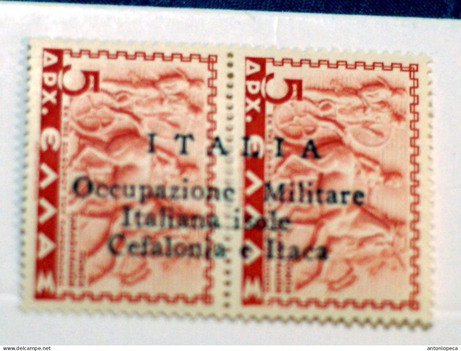 ITALIA, OCCUPAZIONI, ITACA, 1941 , FRANCOBOLLI DI GRECIA  5 D  MNH** - Cefalonia & Itaca