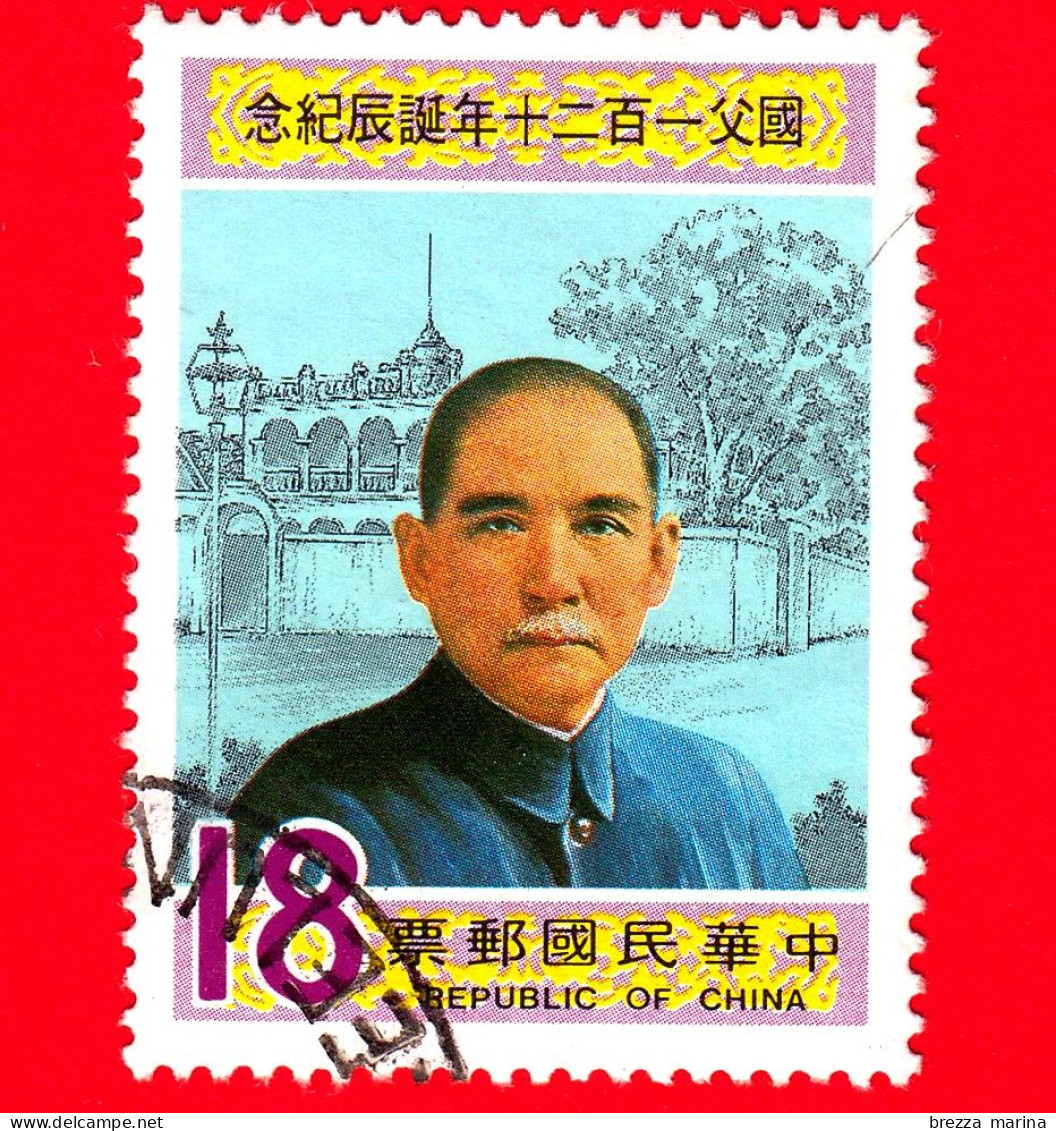 TAIWAN  - Repubblica Di Cina - Usato - 1985 - 120° Anniversario Nascita Del Dr. Sun Yat Sen - 18 - Usados