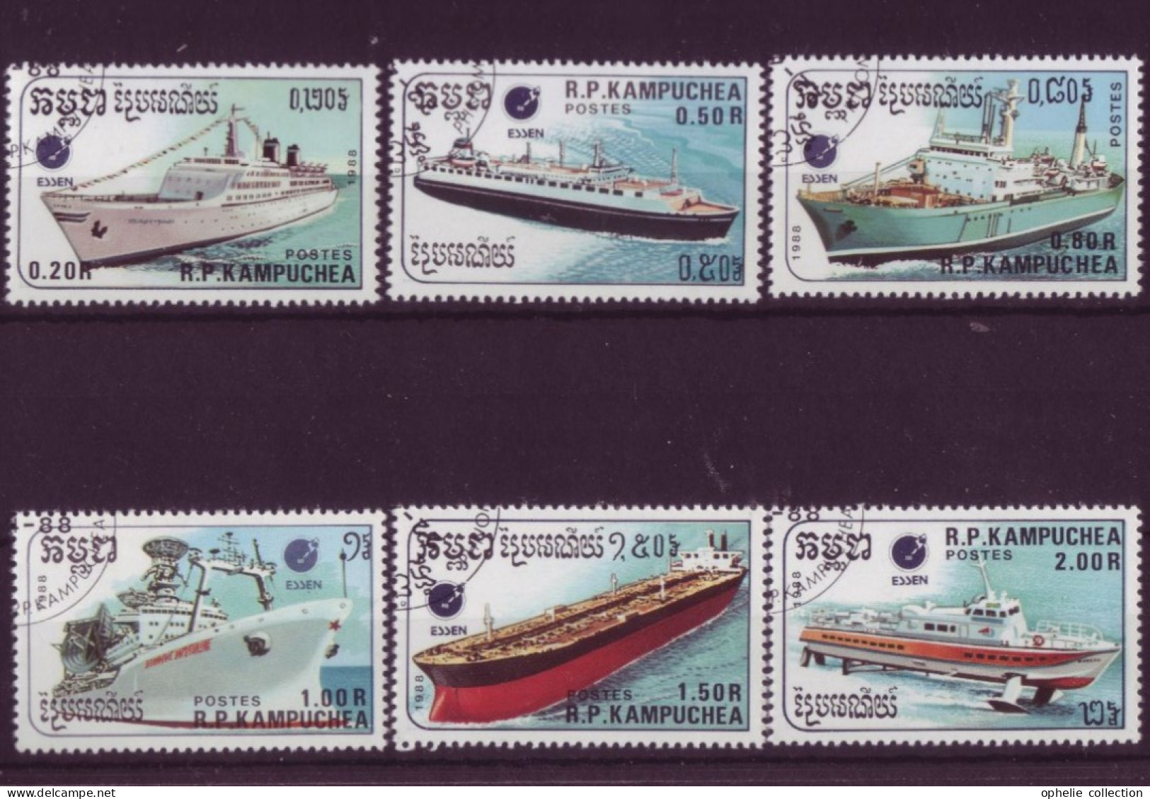 Asie - Kampuchea 1988 - Bateaux - 6 Timbres Différents - 6267 - Kampuchea