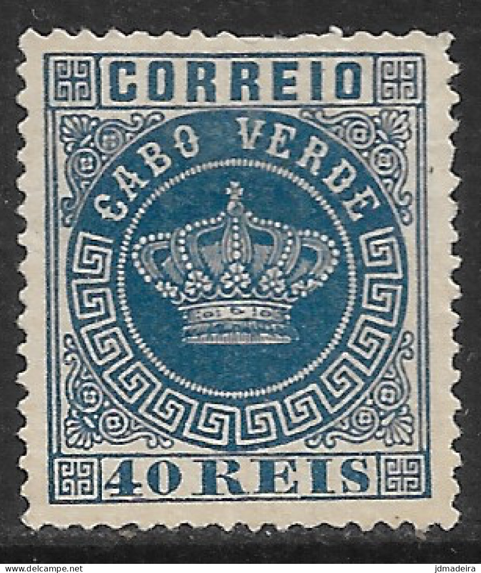 Cabo Verde – 1877 Crown Type 40 Réis Mint Stamp - Cape Verde