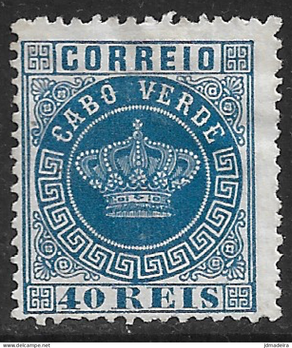 Cabo Verde – 1877 Crown Type 40 Réis Mint Stamp - Cape Verde
