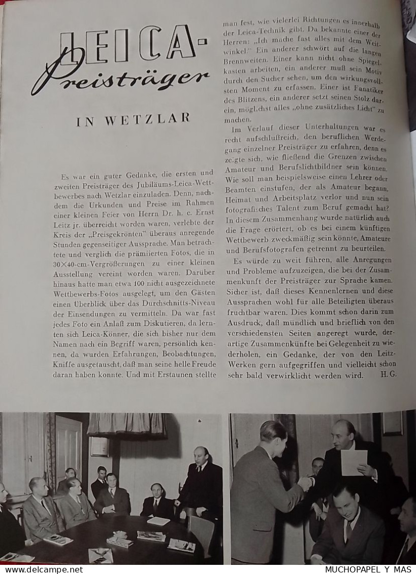 ANTIGUA REVISTA OLD MAGAZINE LEICA FOTOGRAFIE Nº 1 FRANKFURT AM MAIN JANUAR FEBRUAR 1951..FOTOGRAFÍA..VER FOTOS..ESCASA.