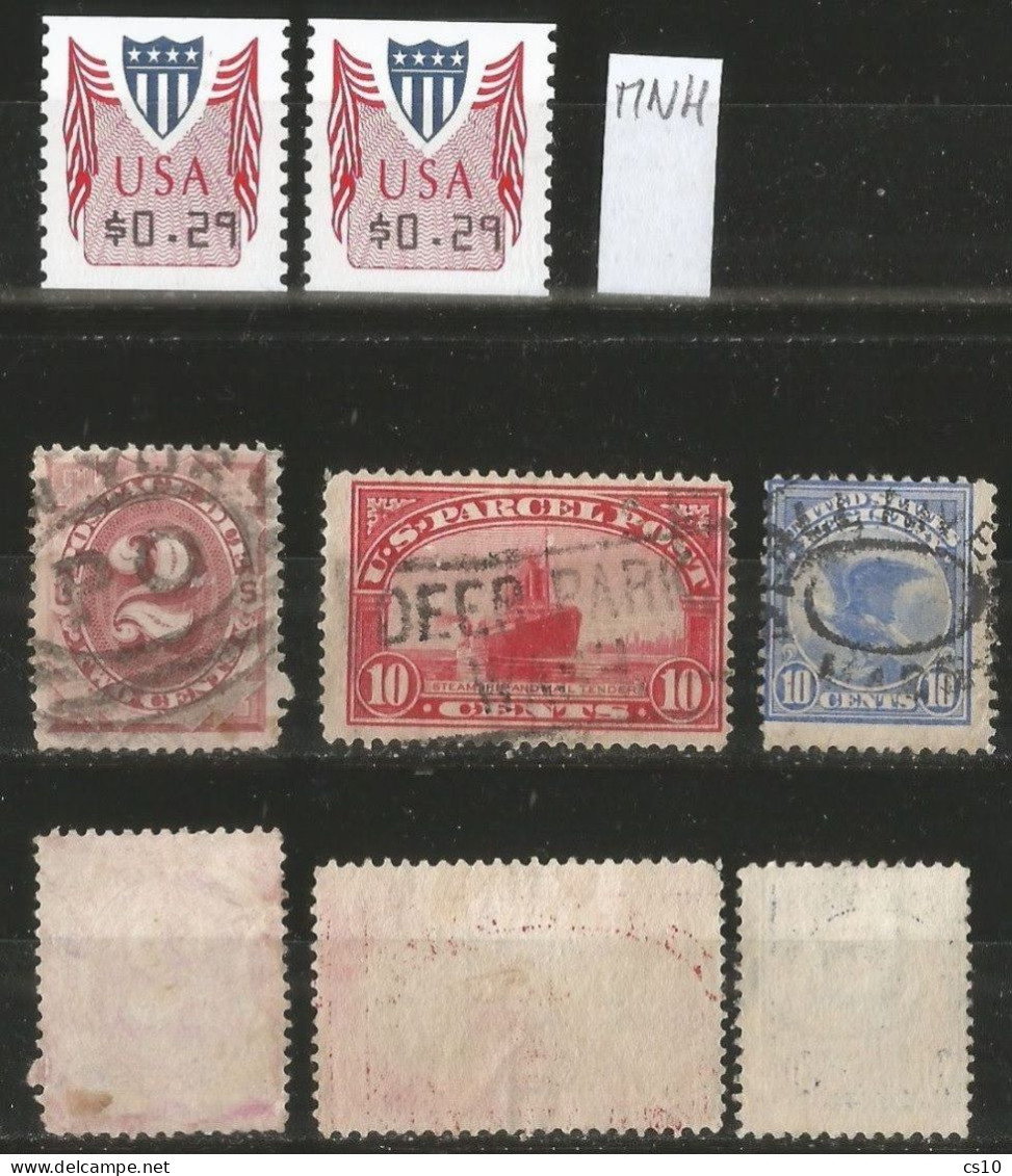 USA  6  SCANS Postal History Lot With Postage Due Official IN ILLEGAL USE Parcel Distributors Coils Registration  Etc - Variétés, Erreurs & Curiosités