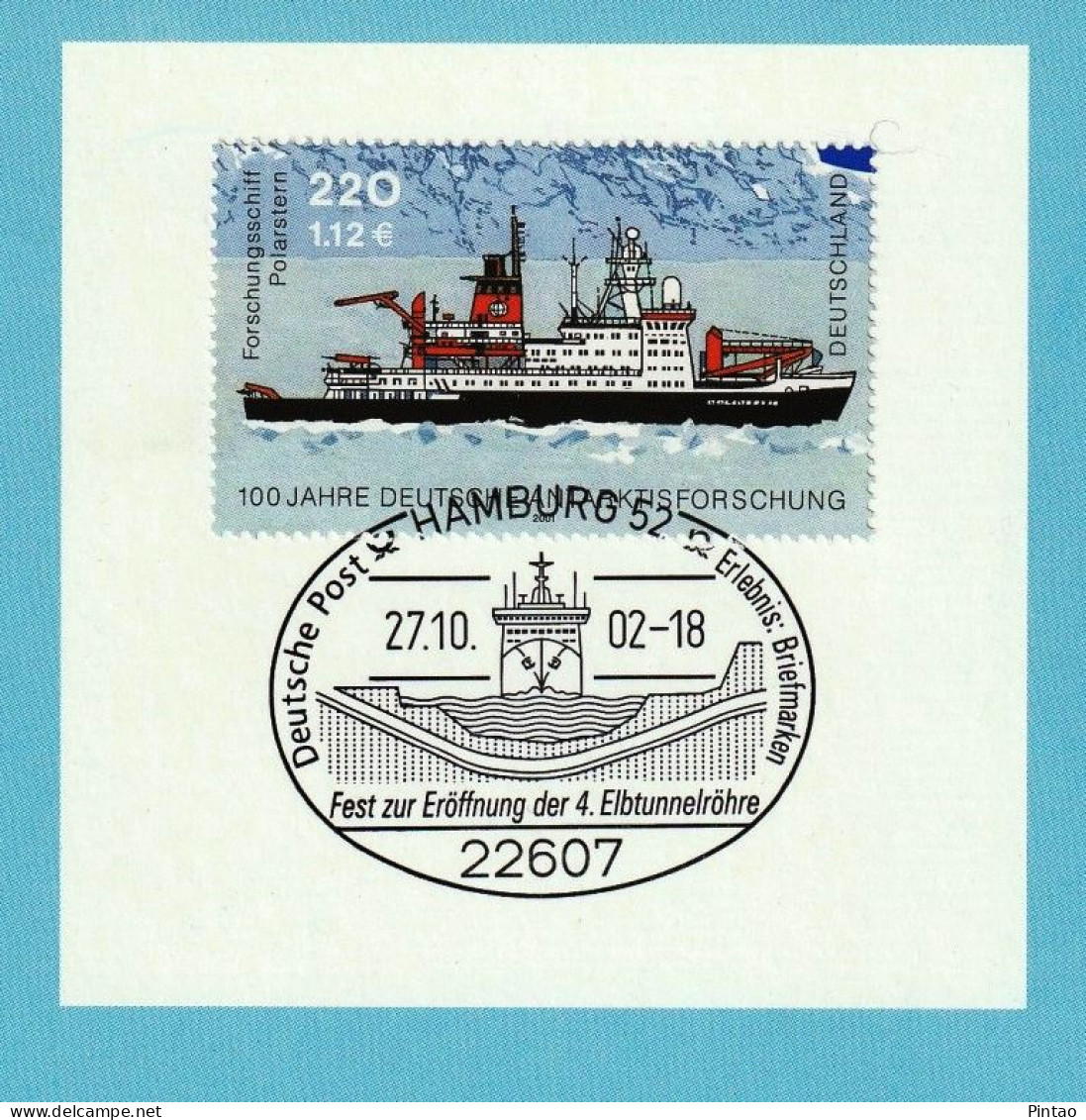 PCN1179- ALEMANHA 2002 (2001)- NÃO CIRCULADO C SELO (CTO)_  BARCOS - Postkarten - Gebraucht