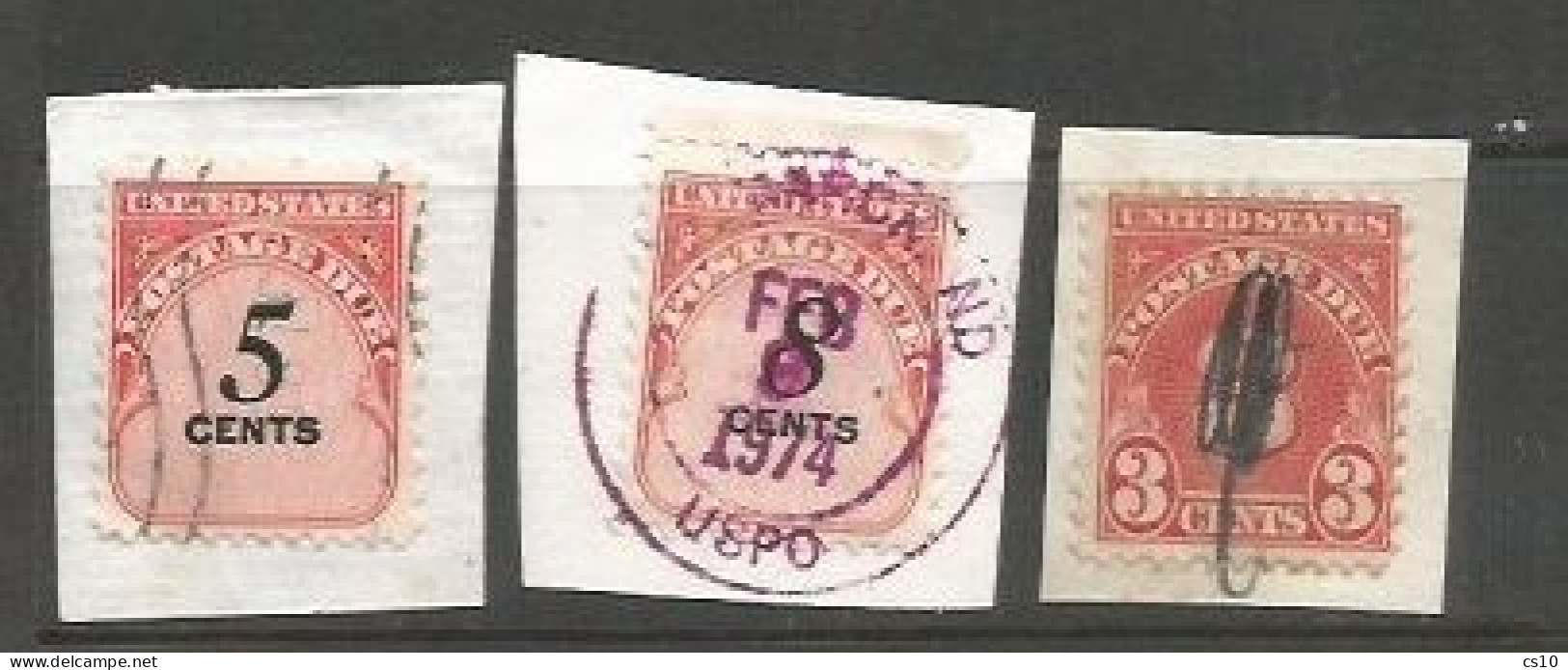 USA  6  SCANS Postal History Lot With Postage Due Official IN ILLEGAL USE Parcel Distributors Coils Registration  Etc - Paketmarken