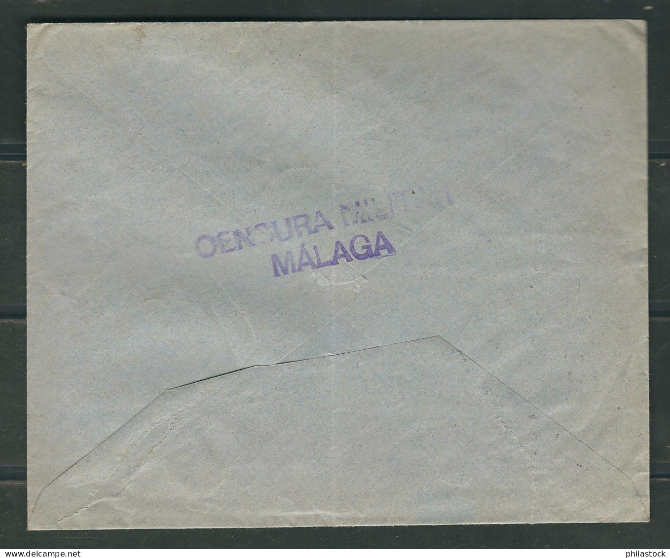 ESPAGNE 1937 Lettre Censurée De Malaga Pour Casablanca Maroc - Nationalists Censor Marks
