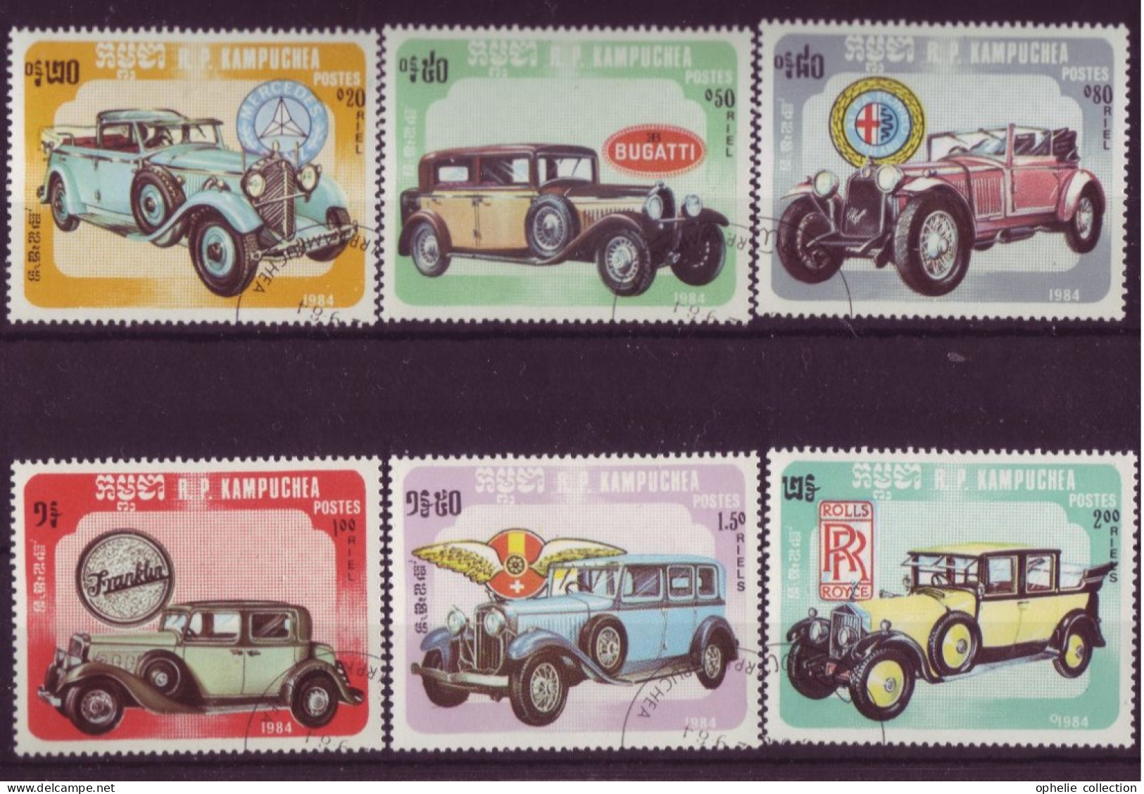 Asie - Kampuchea 1984 - Automobiles De Collection - 6 Timbres Différents - 6276 - Kampuchea