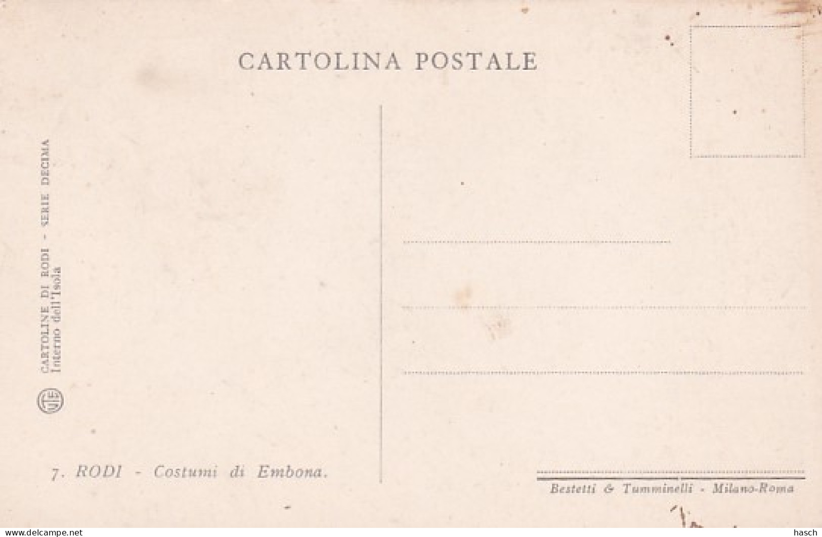 241654Rodi, Costumi Di Embona (see Corners, See Sides) - Other & Unclassified