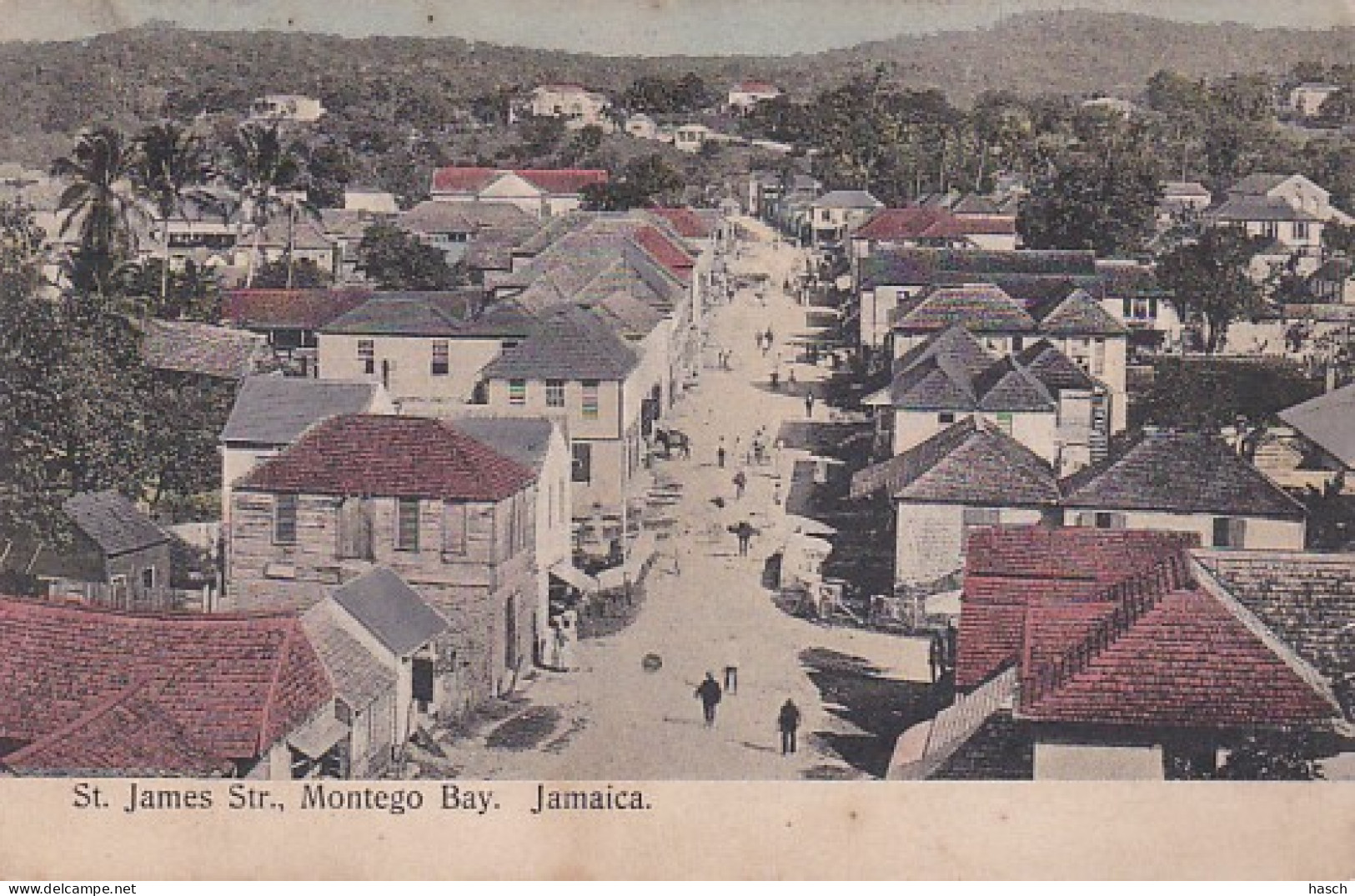 241660Jamaica, St James Str. Montego Bay (1909)(little Tear Right Side) - Jamaica