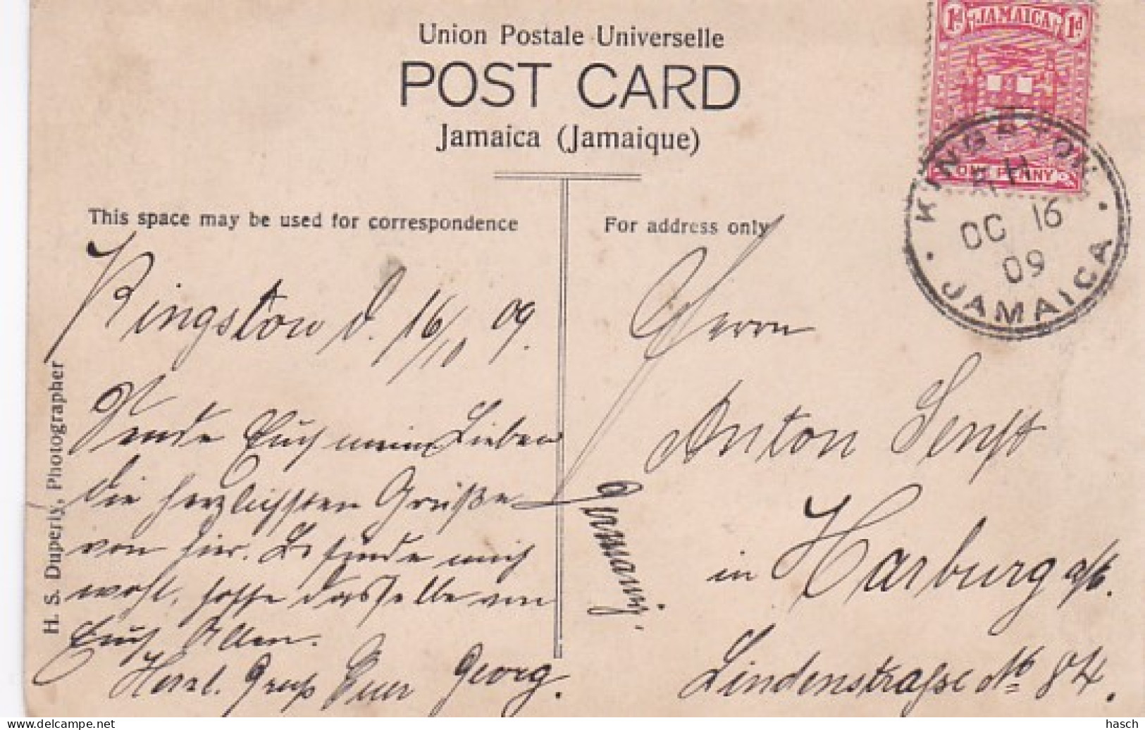 241660Jamaica, St James Str. Montego Bay (1909)(little Tear Right Side) - Jamaica