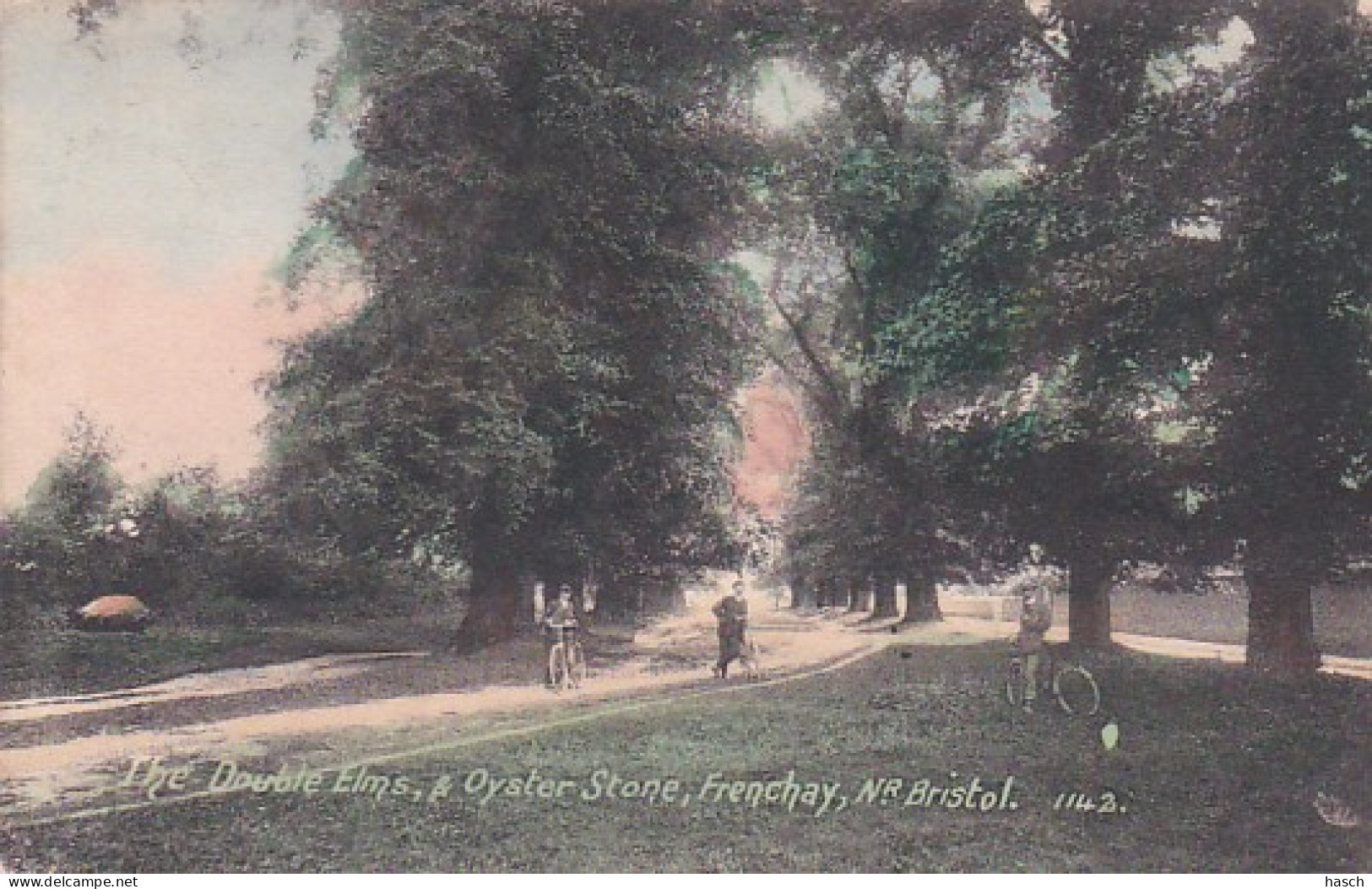 241681Frenchay, The Double Elms, & Oyster Stone. Nr. Bristol. 1142 (postmark 1907)(see Corners) - Bristol