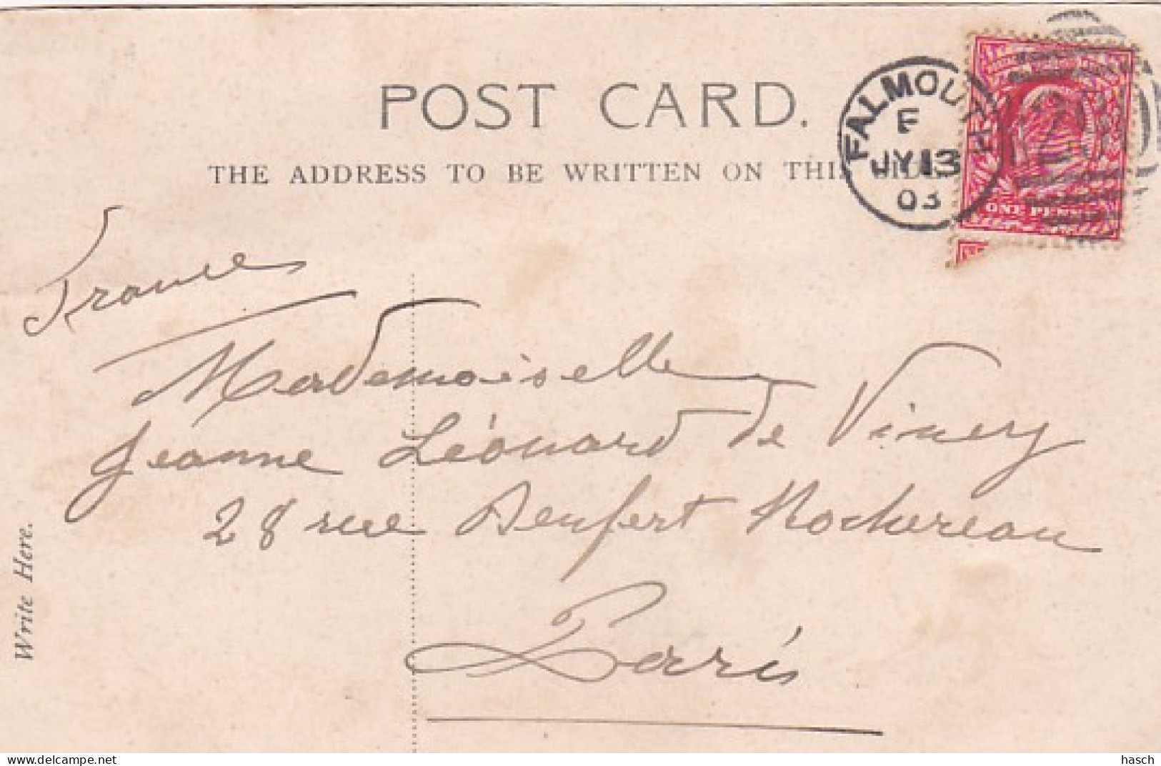 241682Falmouth From Castle Drive. (postmark 1903)(see Corners) - Falmouth
