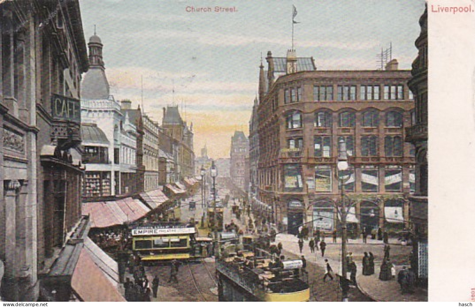 241683Liverpool, Church Street. . (postmark 1908) (see Corners, See Sides) - Liverpool