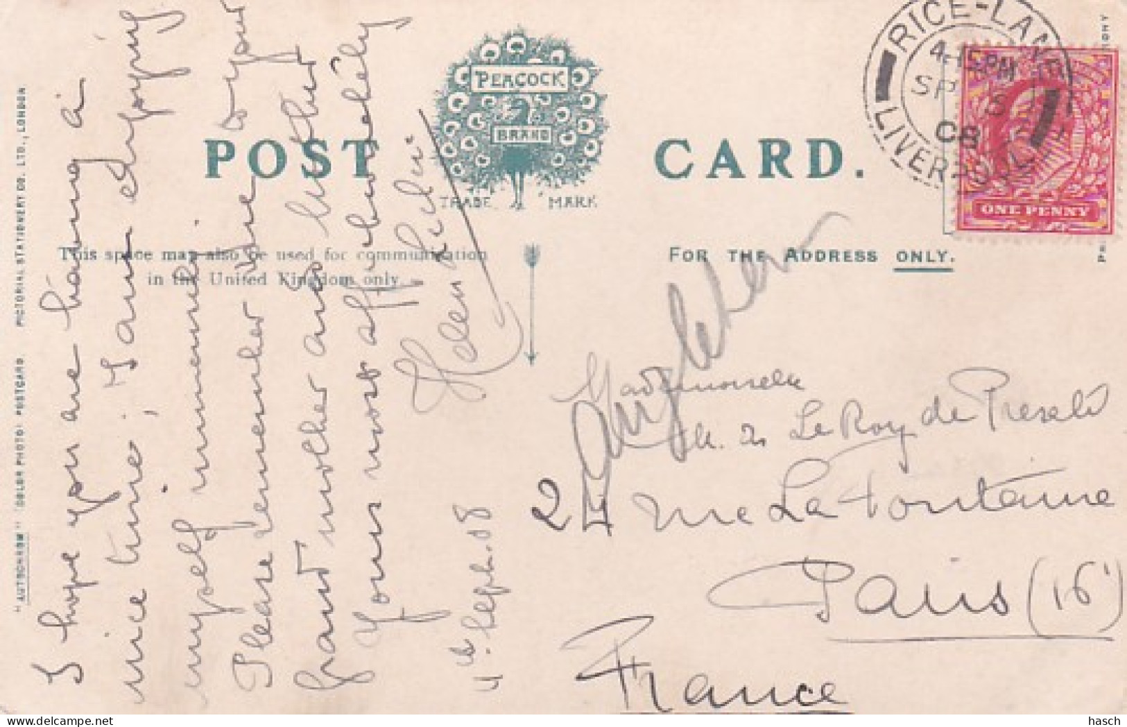 241683Liverpool, Church Street. . (postmark 1908) (see Corners, See Sides) - Liverpool