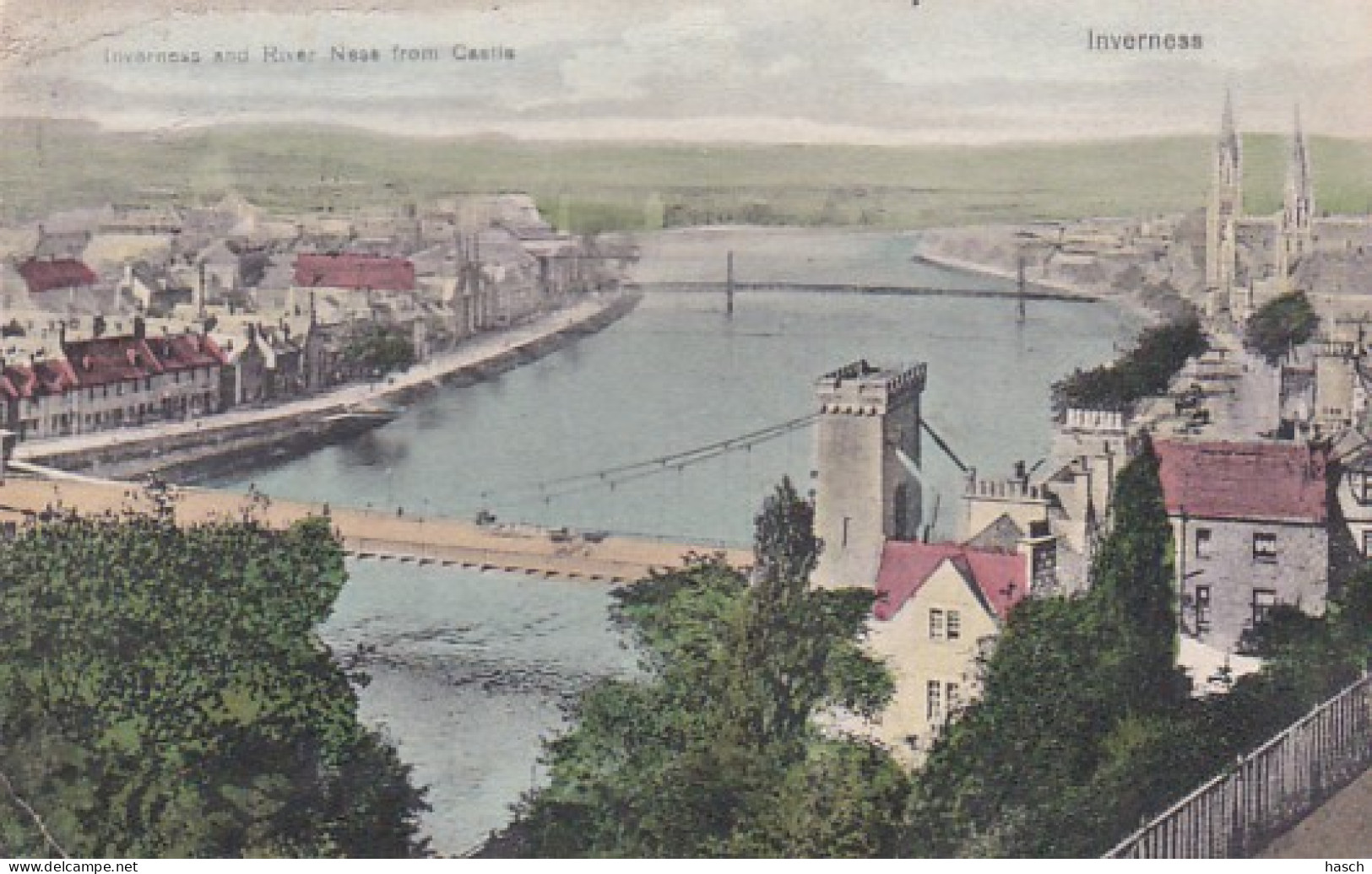 241692Inverness, Inverness And River Ness From Castle. (poststempel 1906)(see Corners) - Inverness-shire