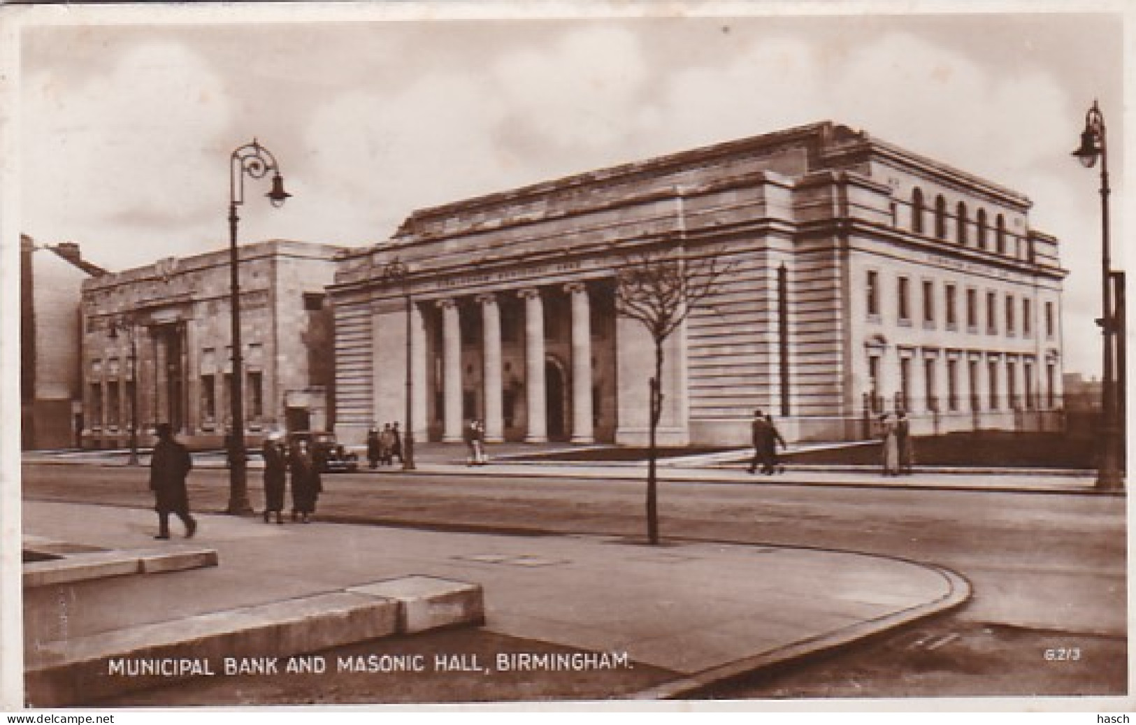2416117Birmingham, Municipal Bank And Masonic Hall 1939 (see Corners, See Backside) - Birmingham
