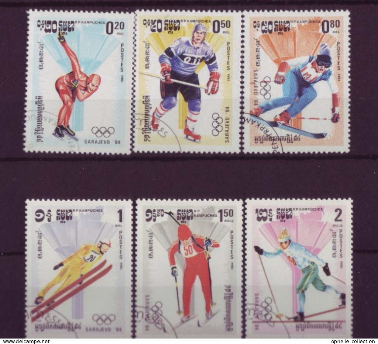 Asie - Kampuchea 1984 - Sarajevo - Jeux Olympiques D'hiver - 6 Timbres Différents - 6278 - Kampuchea