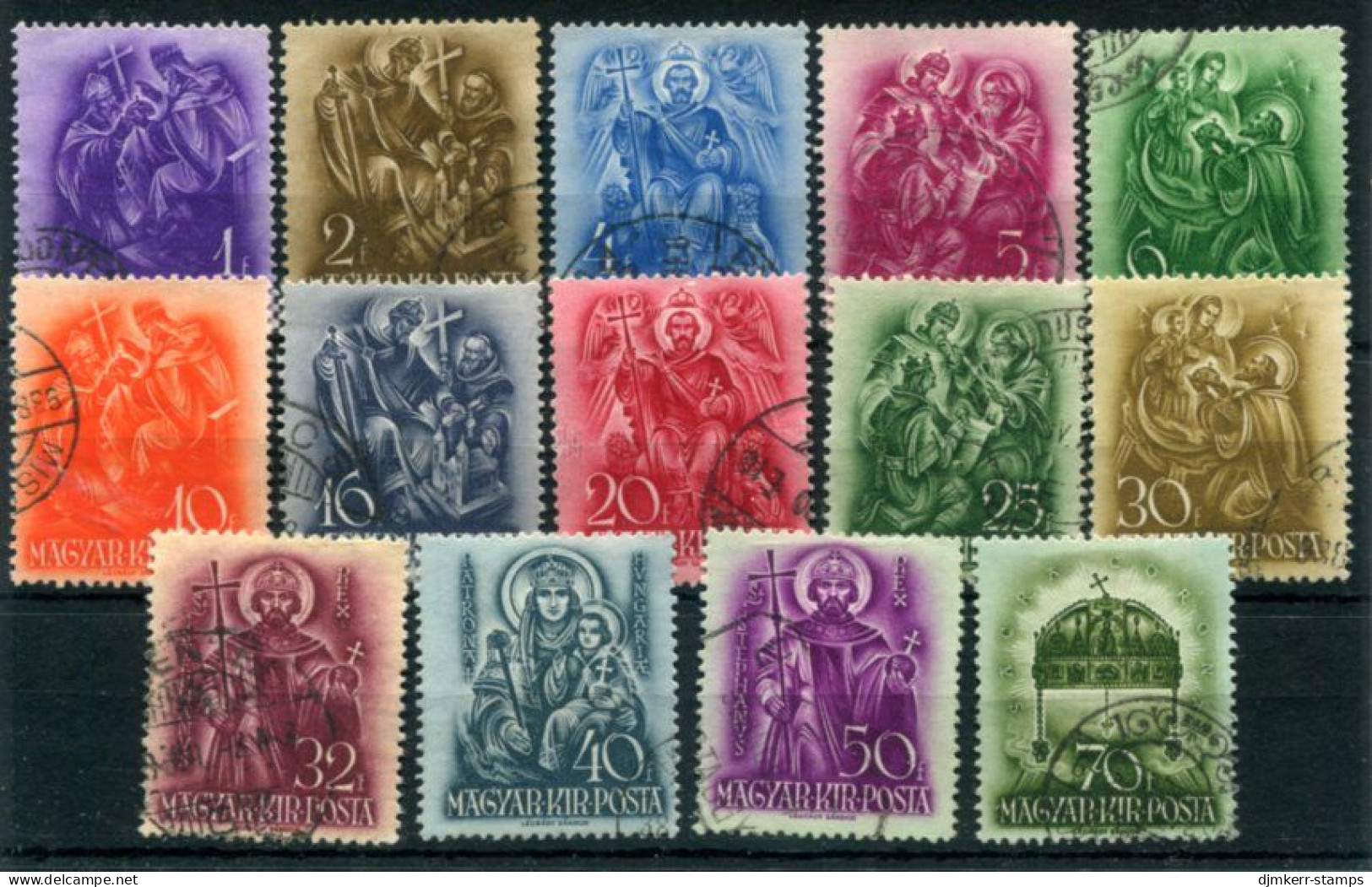 HUNGARY 1938 St.Stephen 900th Anniversary Used.  Michel 551-64 - Used Stamps