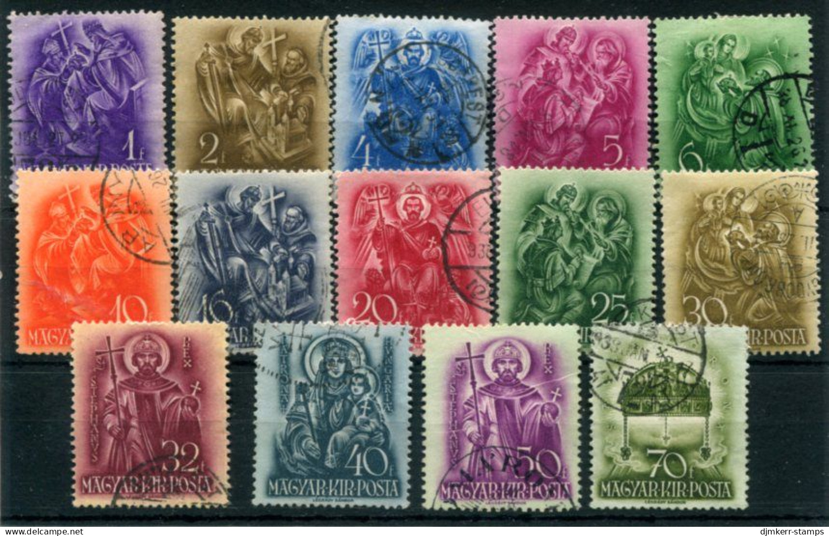 HUNGARY 1938 St.Stephen 900th Anniversary Used.  Michel 551-64 - Used Stamps