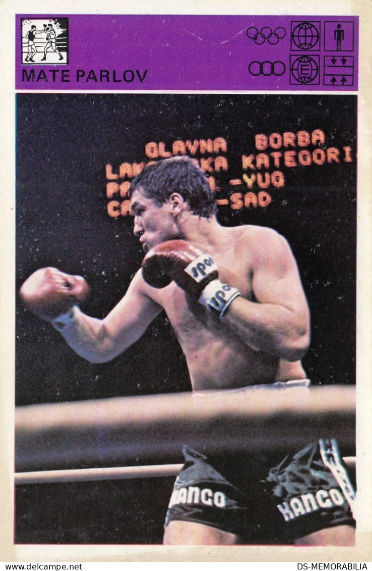 Mate Parlov Croatia Boxing Trading Card Svijet Sporta , Olympic & World Champion - Boxing