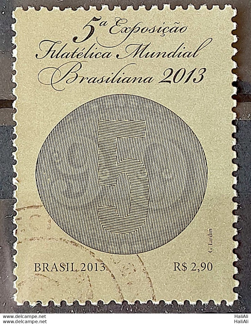 C 3291 Brazil Stamp Exposure Philatelic World Brasiliana Bull Eyes 2013 Circulated 1 - Usati